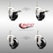 Service Caster 3 Inch 316SS Soft Rubber Swivel 3/8 Inch Threaded Stem Caster Lock Brake, 2PK SCC-SS316TSTTL20S314-SRS-381615-2-S2 - alternate 5